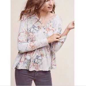 Anthropologie Meadow Rue Peplum Top